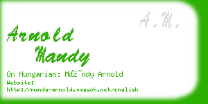 arnold mandy business card